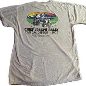 BMW Motorcycle Rally T Shirt Grey Vintage 2002 Size L
